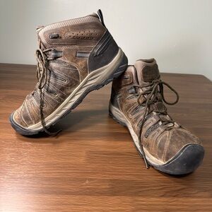 Men’s Keen Utility Flint II Waterproof Steel Toe Brown Work Boots Size 11D